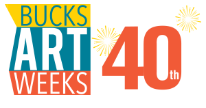 Bucks Art Weeks 40th Anniversary logo, 1985-2025