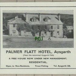 Vintage advertisement for Palmer Flatt Hotel, Aysgarth