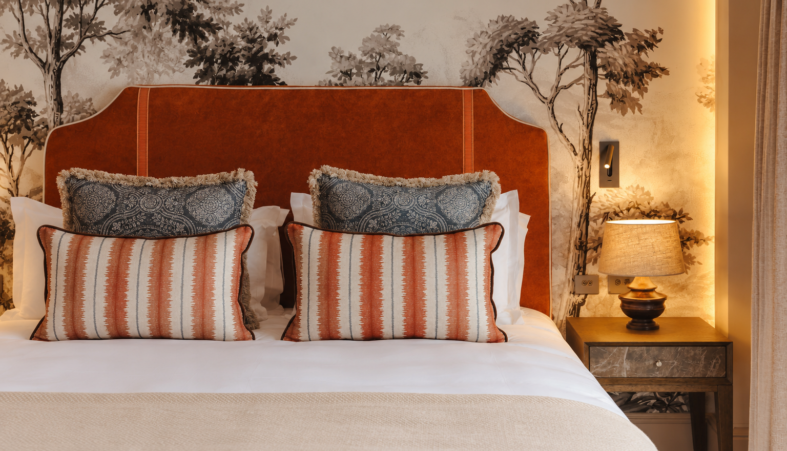 Burnt Orange Bedroom Retreat