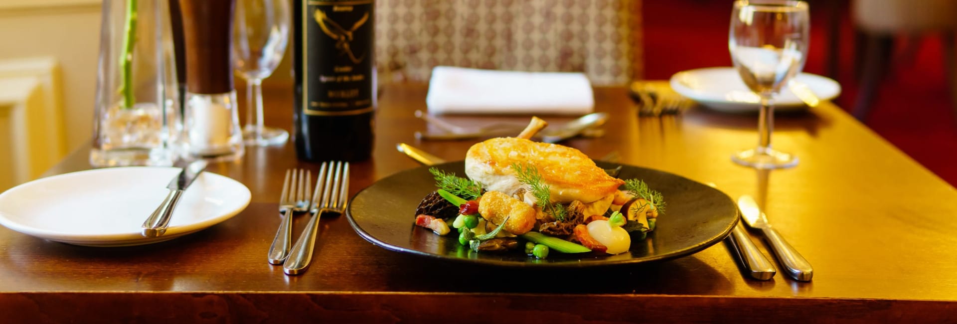 Dinner in the Restaurant at the Bedford Hotel