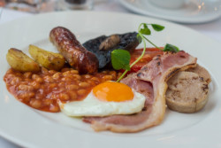Full English breakfast at The Bedford Hotel Tavistock