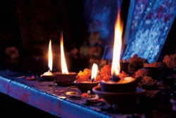 Candles burning
