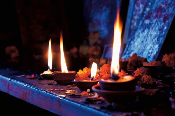 Candles burning