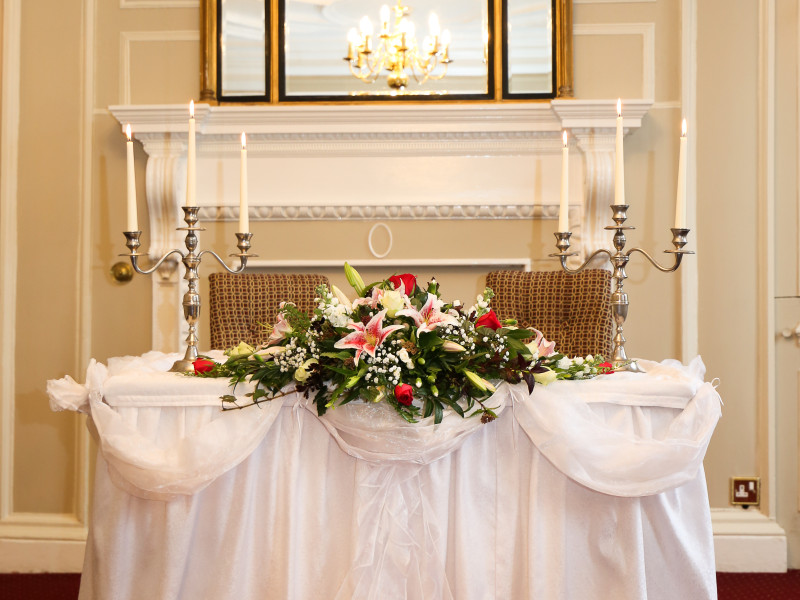 Wedding ceremony table
