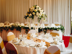 Winter wedding reception