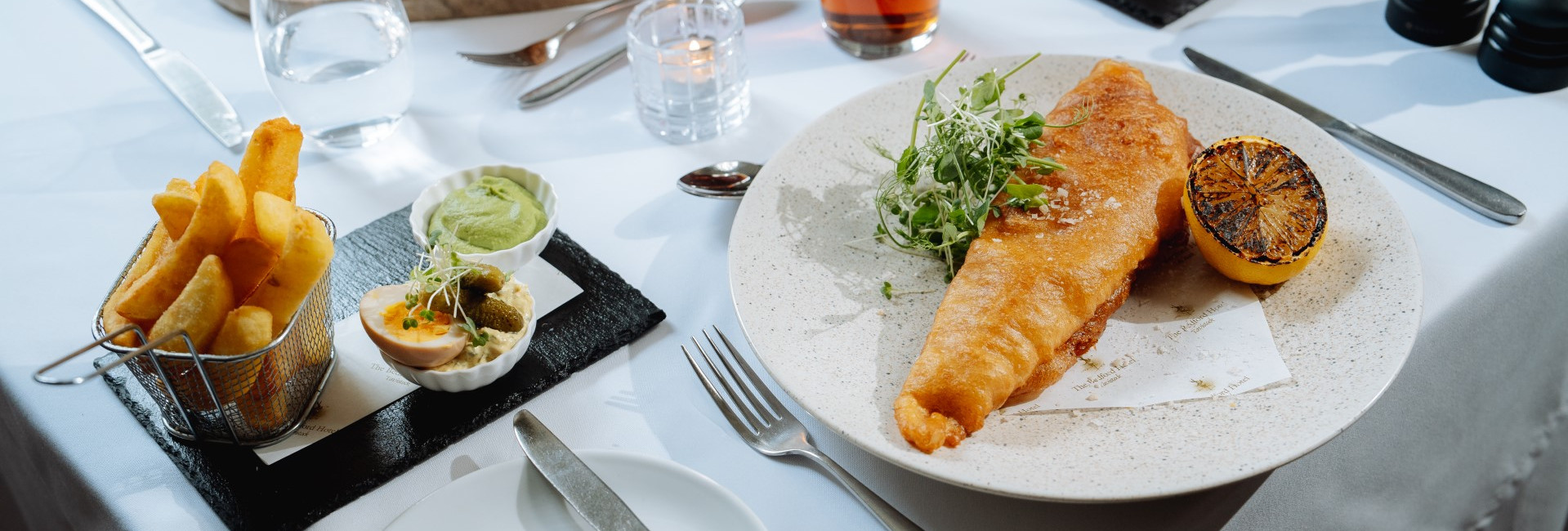 Fish and chips at The Bedford