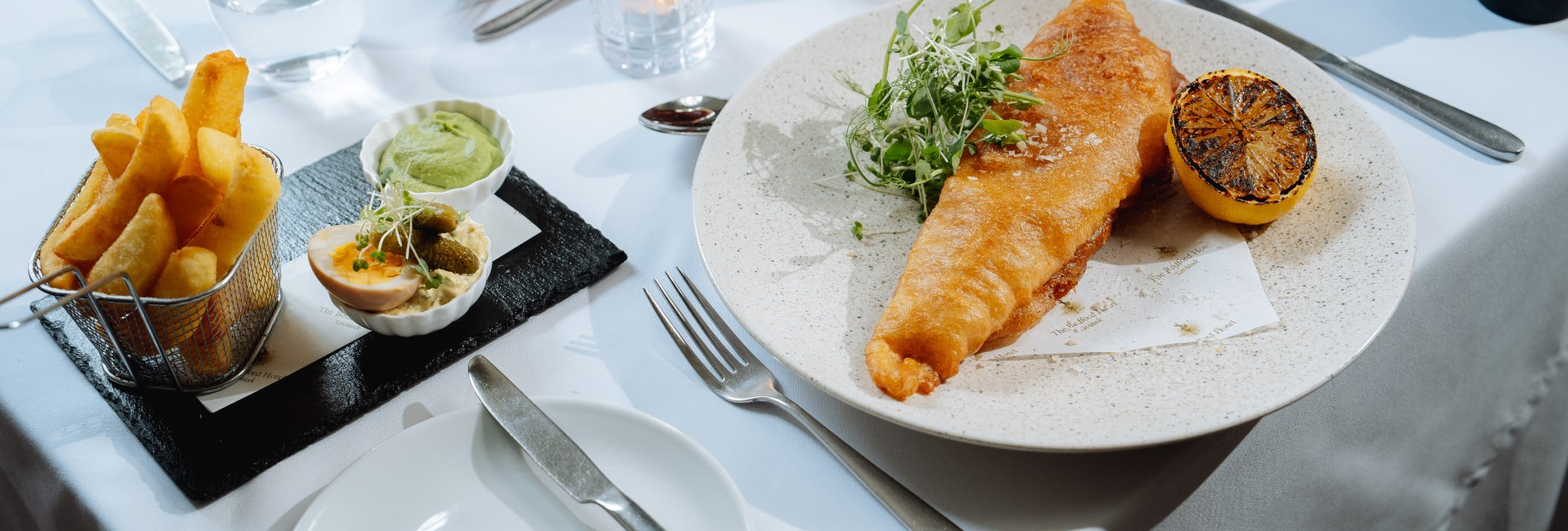 Fish and chips at The Bedford