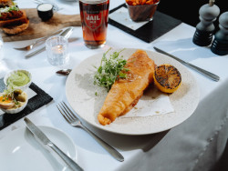 Fish and chips at The Bedford