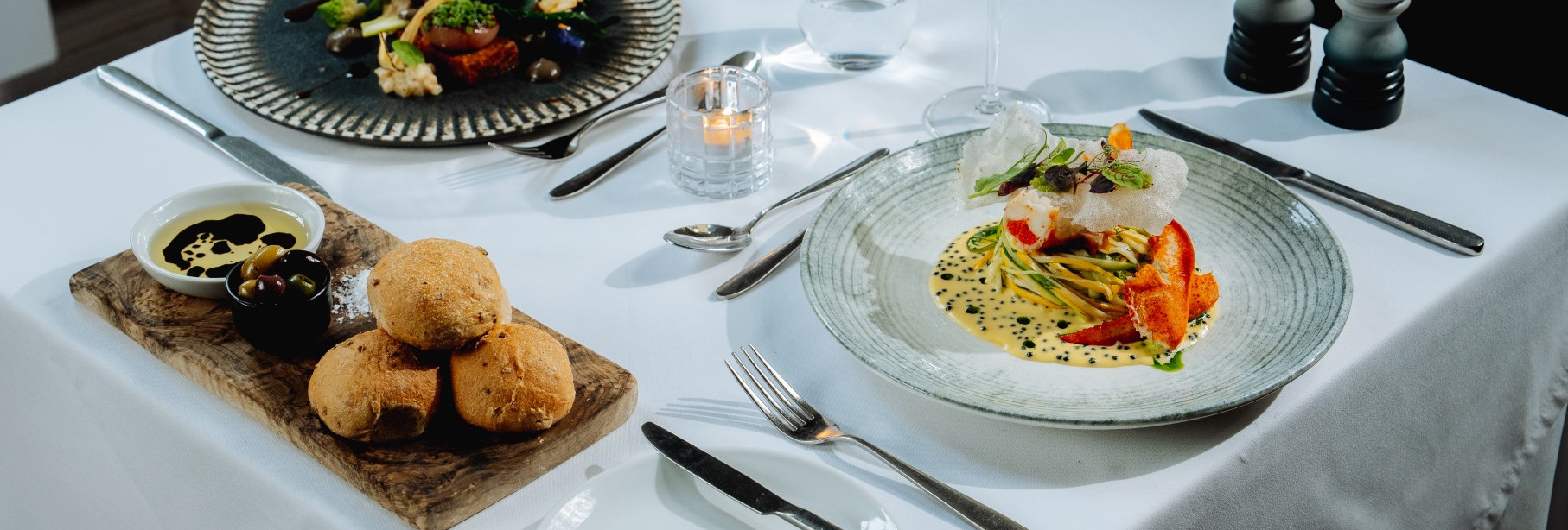 Eating in the restaurant at The Bedford Hotel