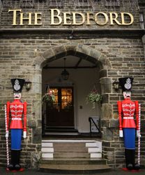 Nutcrackers outside the bedford hotel