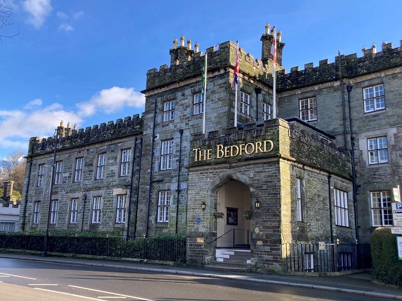 Front view of The Bedford Hotel in Tavistock