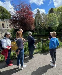 Guests on heritage walking tour