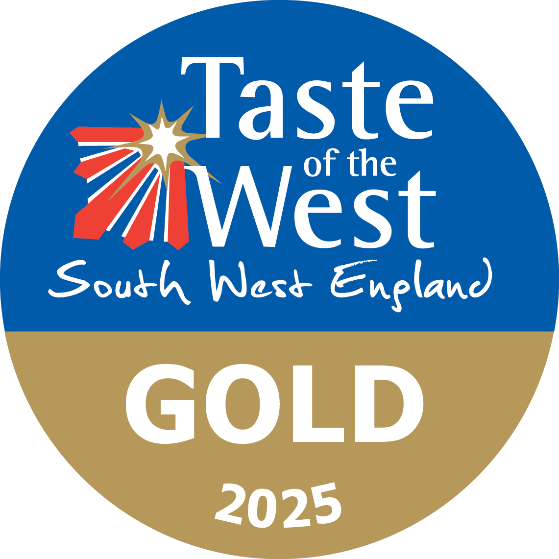 Taste of the West South West England Gold 2025 award badge
