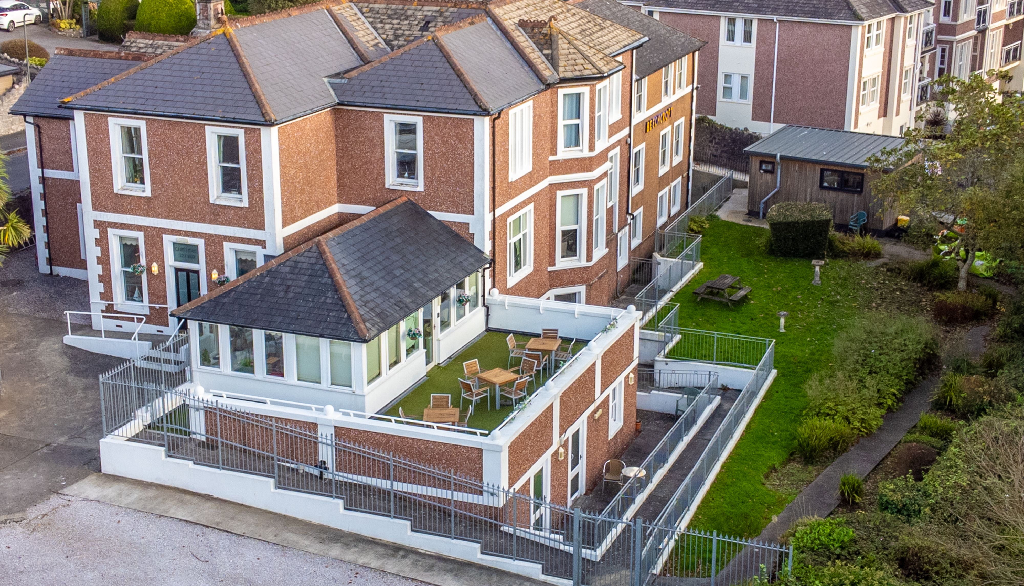 Gardens at beechcroft Care Home with Terraced area