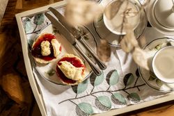 Afternoon tea on a tray