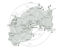 West Cornwall Map