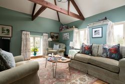 lounge in peace and plenty with soft furnishings and beams