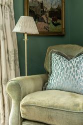 armchair with lamp