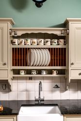 peace and plenty kitchen sink with dish rack over the top
