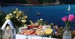 Sea view outside dining