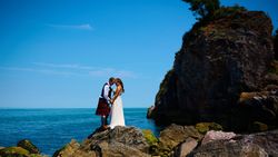 Bride and Groom Sea View