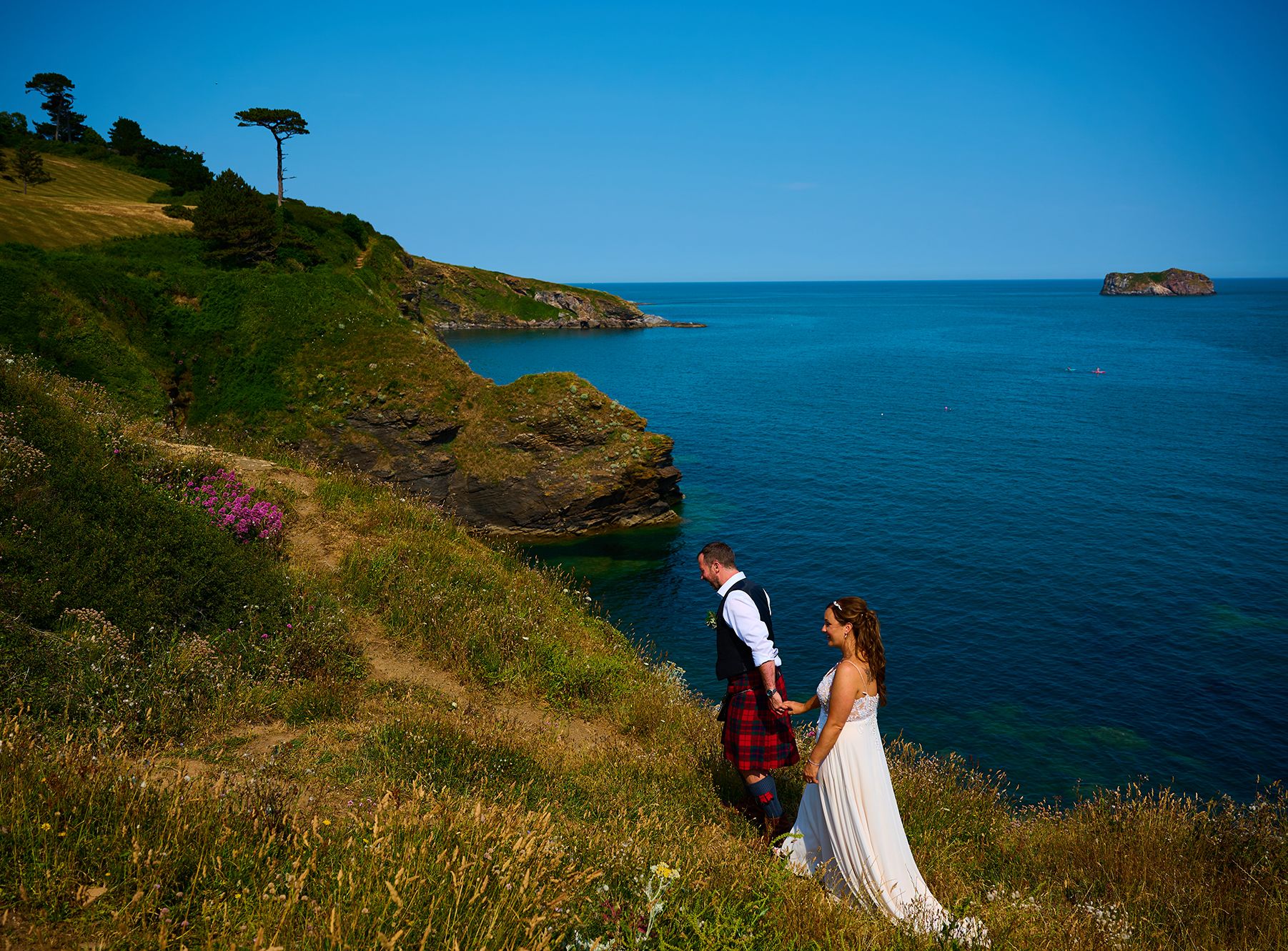 Bride and Groom Sea View
