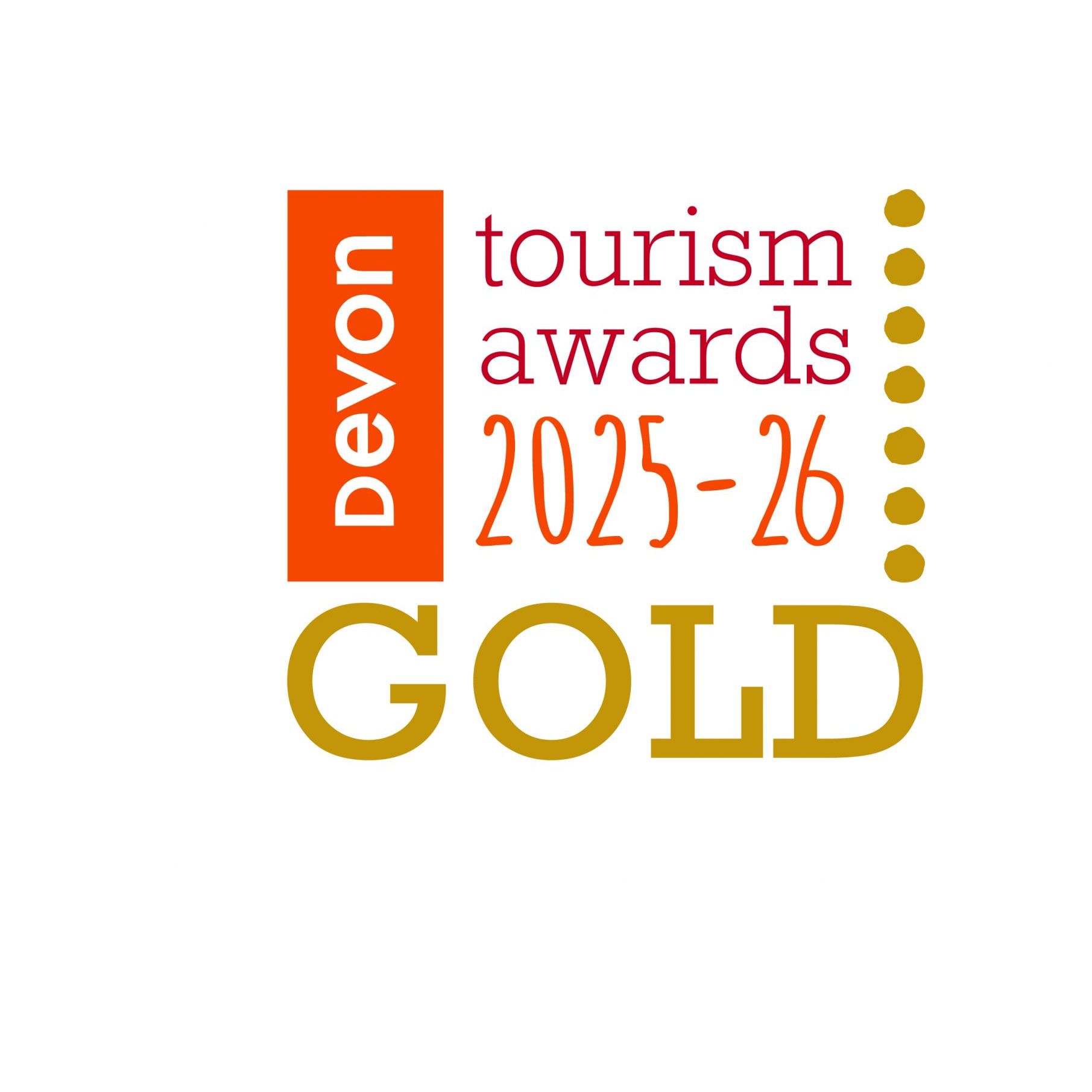 Devon Tourism Awards 2025-26 Gold badge