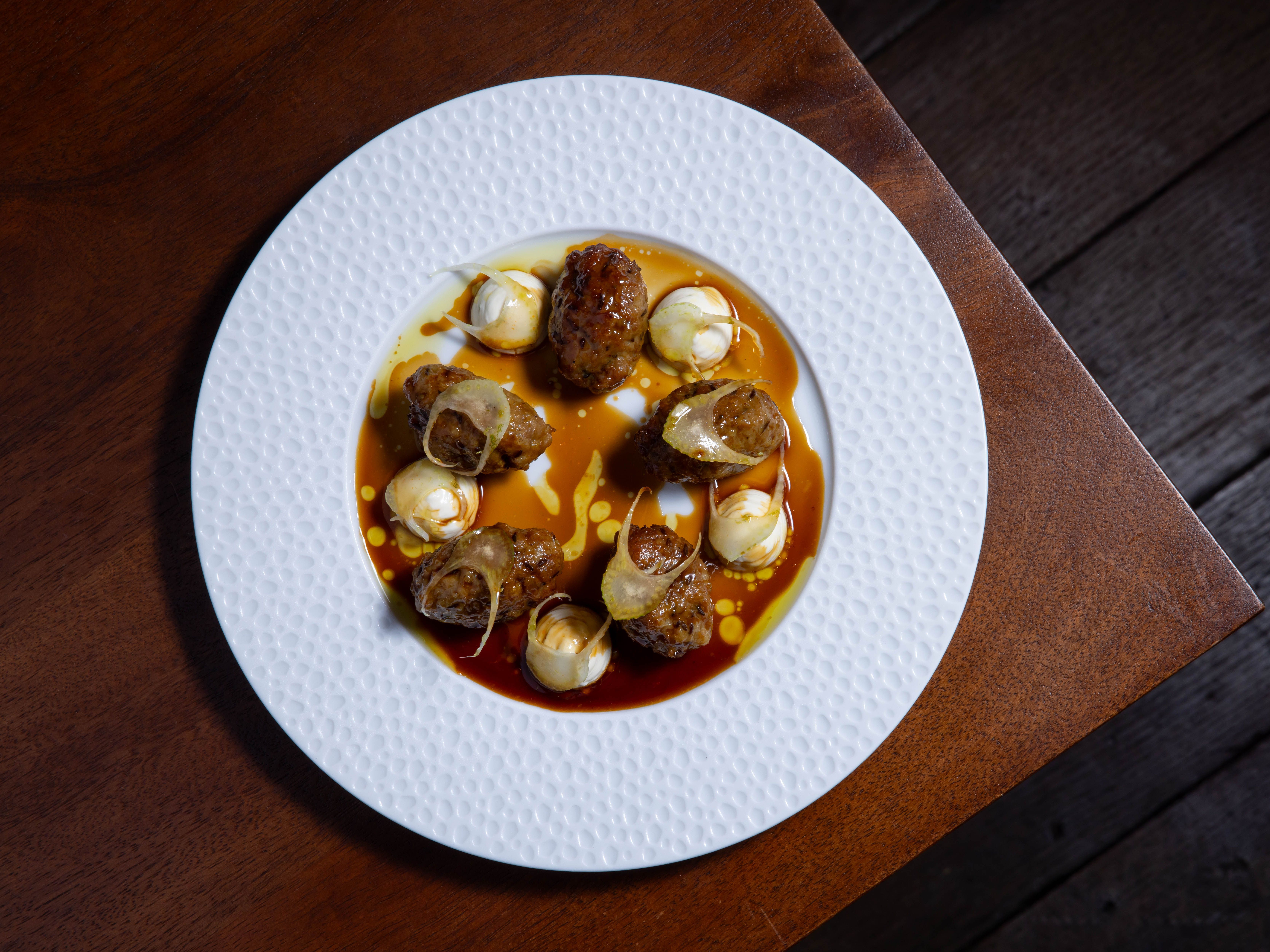 Pork kofta aperitivo dish