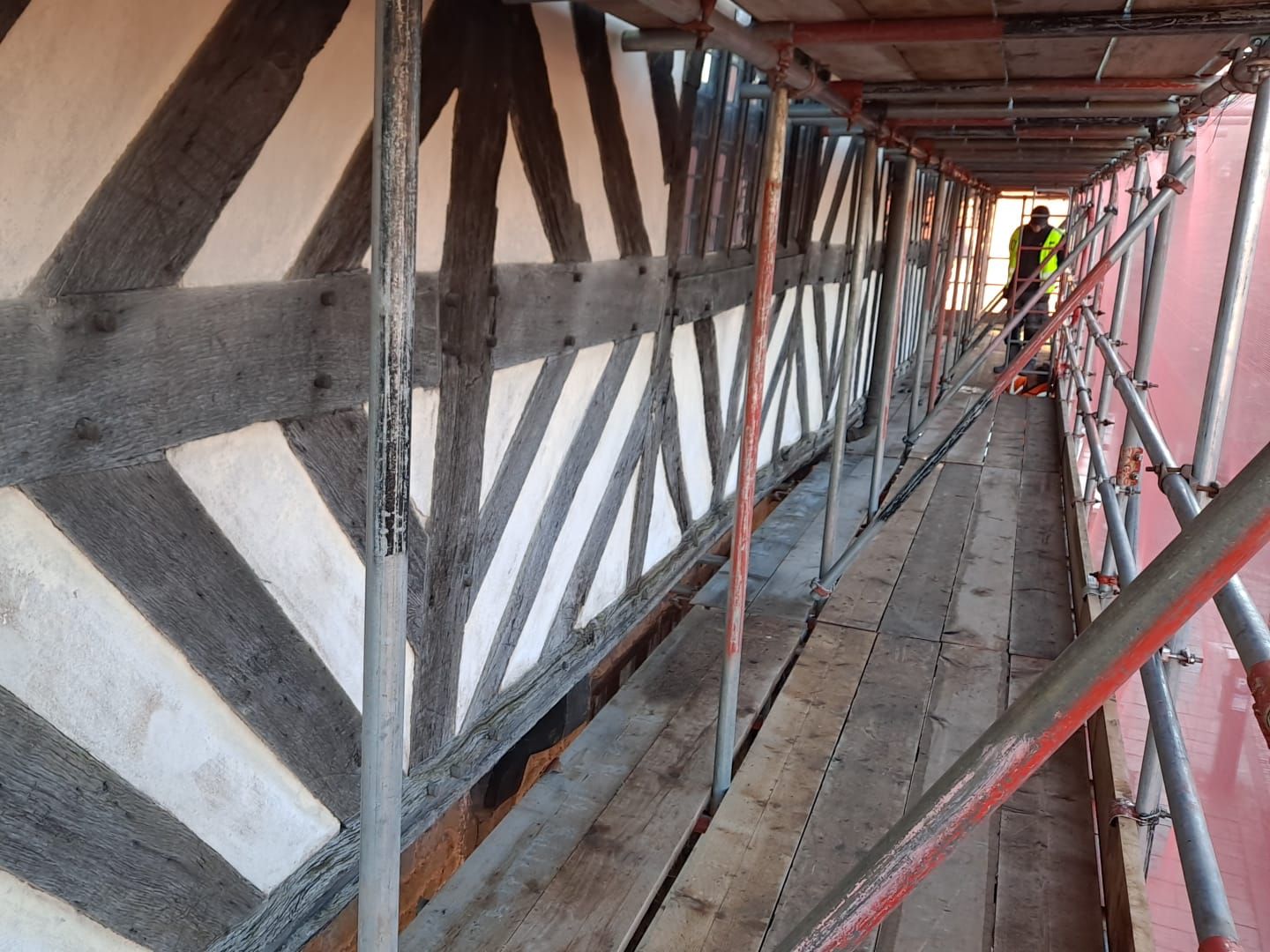 Exterior with scaffolding