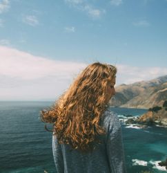 Woman by sea