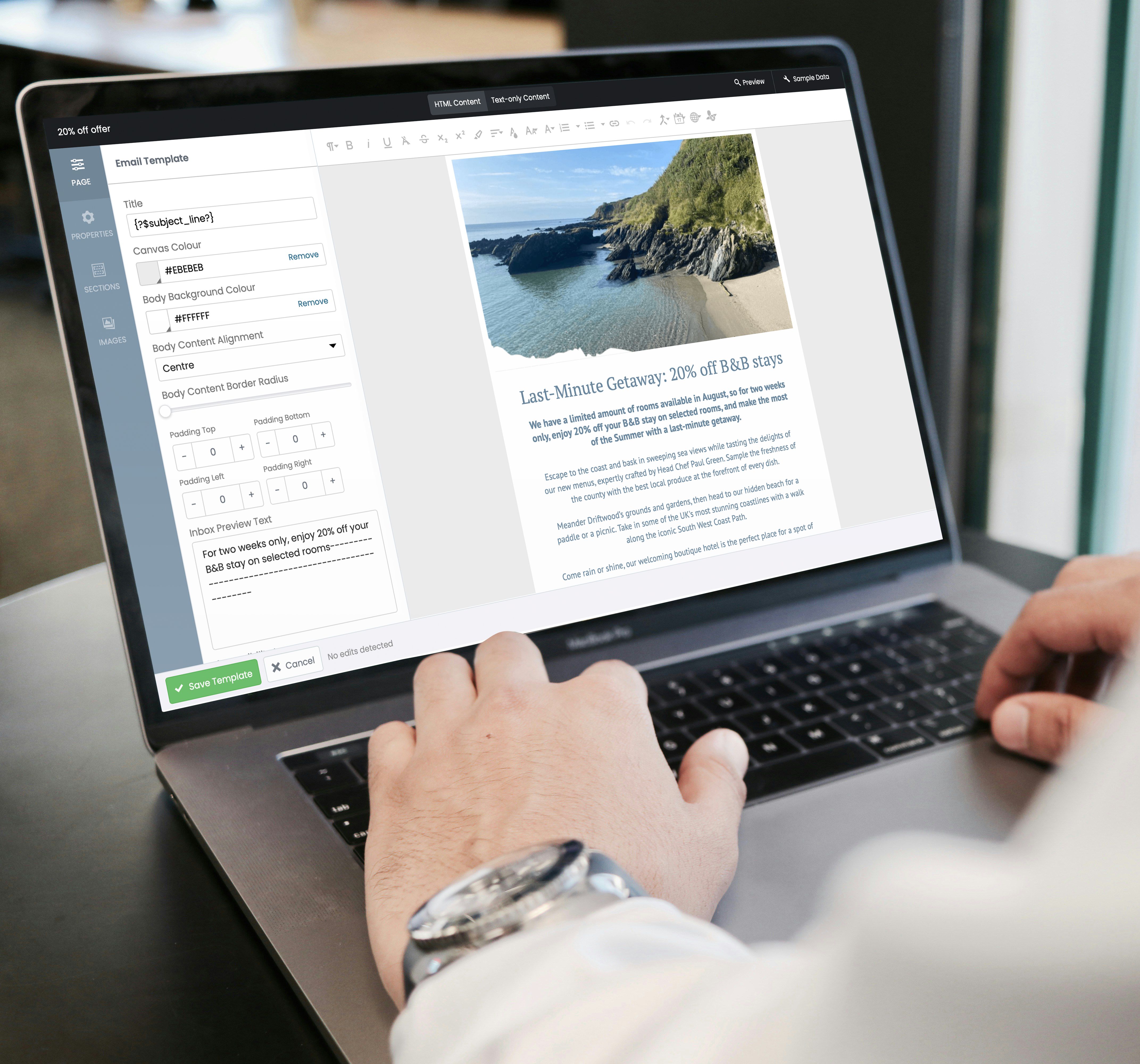 Laptop mock up Email Brilliance