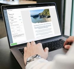 Laptop mock up Email Brilliance