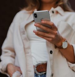 Woman on phone