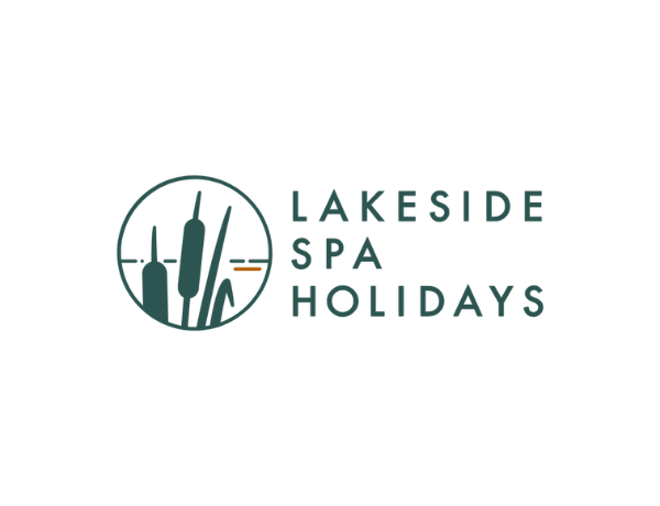 Lakeside Spa Holidays logo with reeds and water in a circle graphic