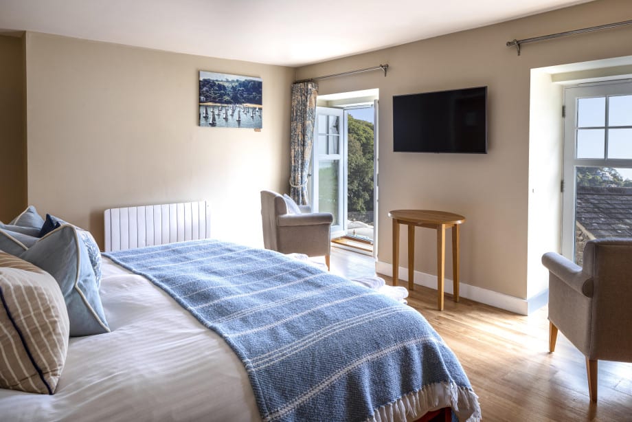 View from hotel bedroom overlooking Salcombe