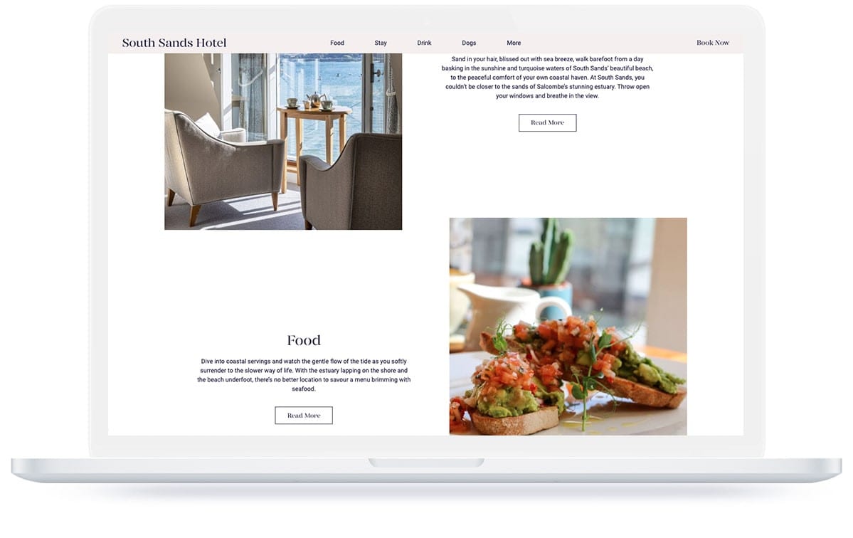 South Sands Hotel Website by Clockwork Marketing