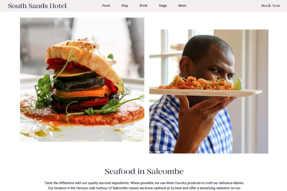 South Sands Website Section