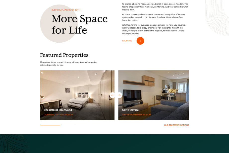 Kasar website design