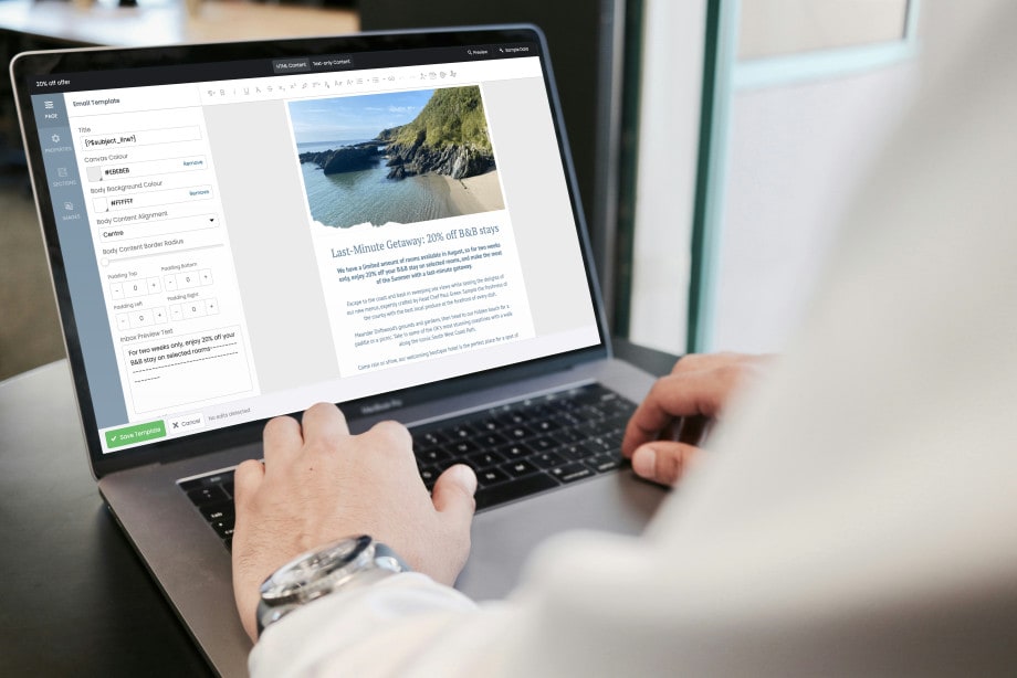 Laptop mock up Email Brilliance