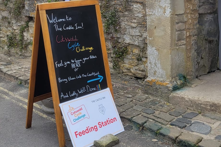 Feeding station at Castle Inn