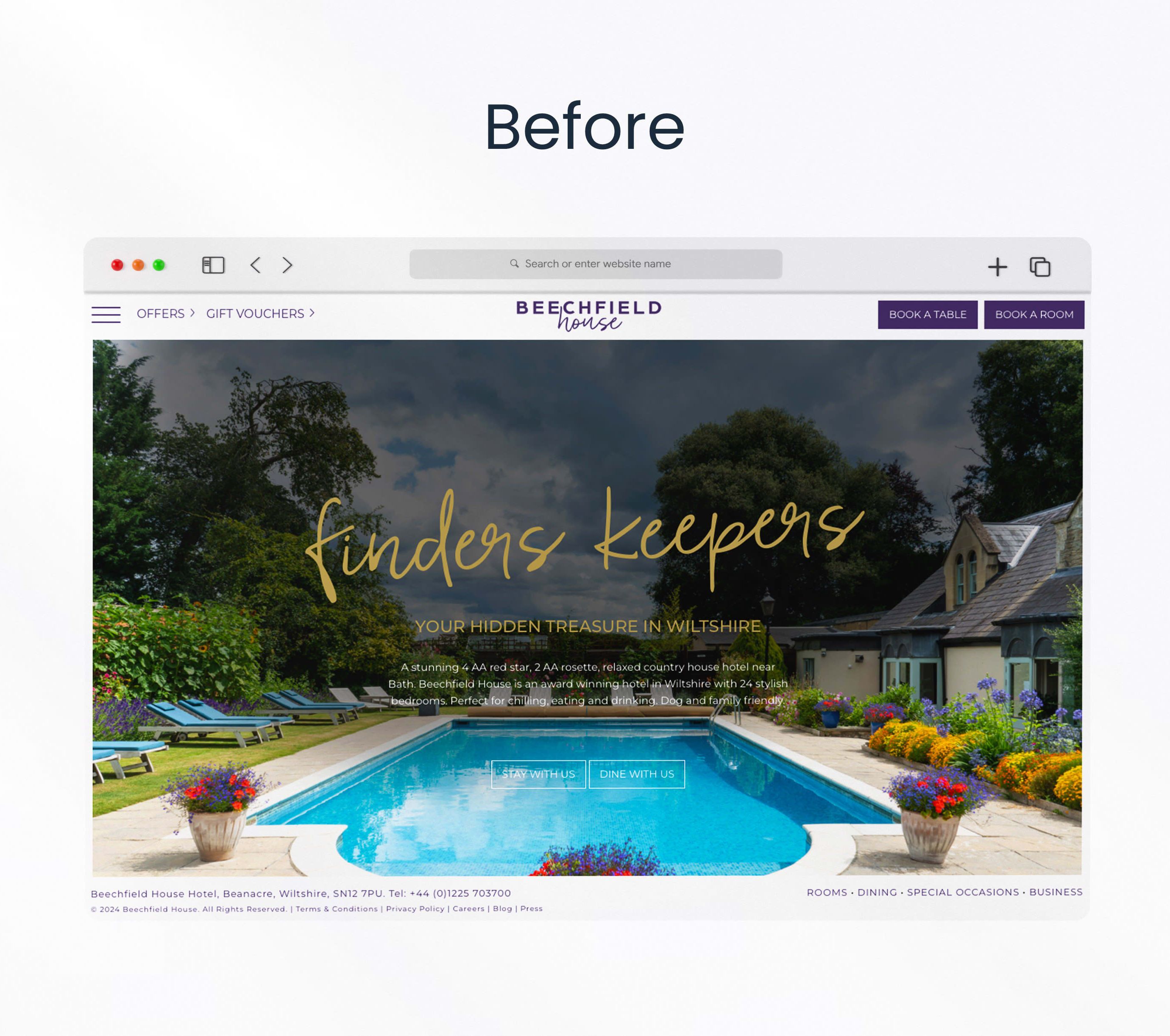 Beechfield Website - Before