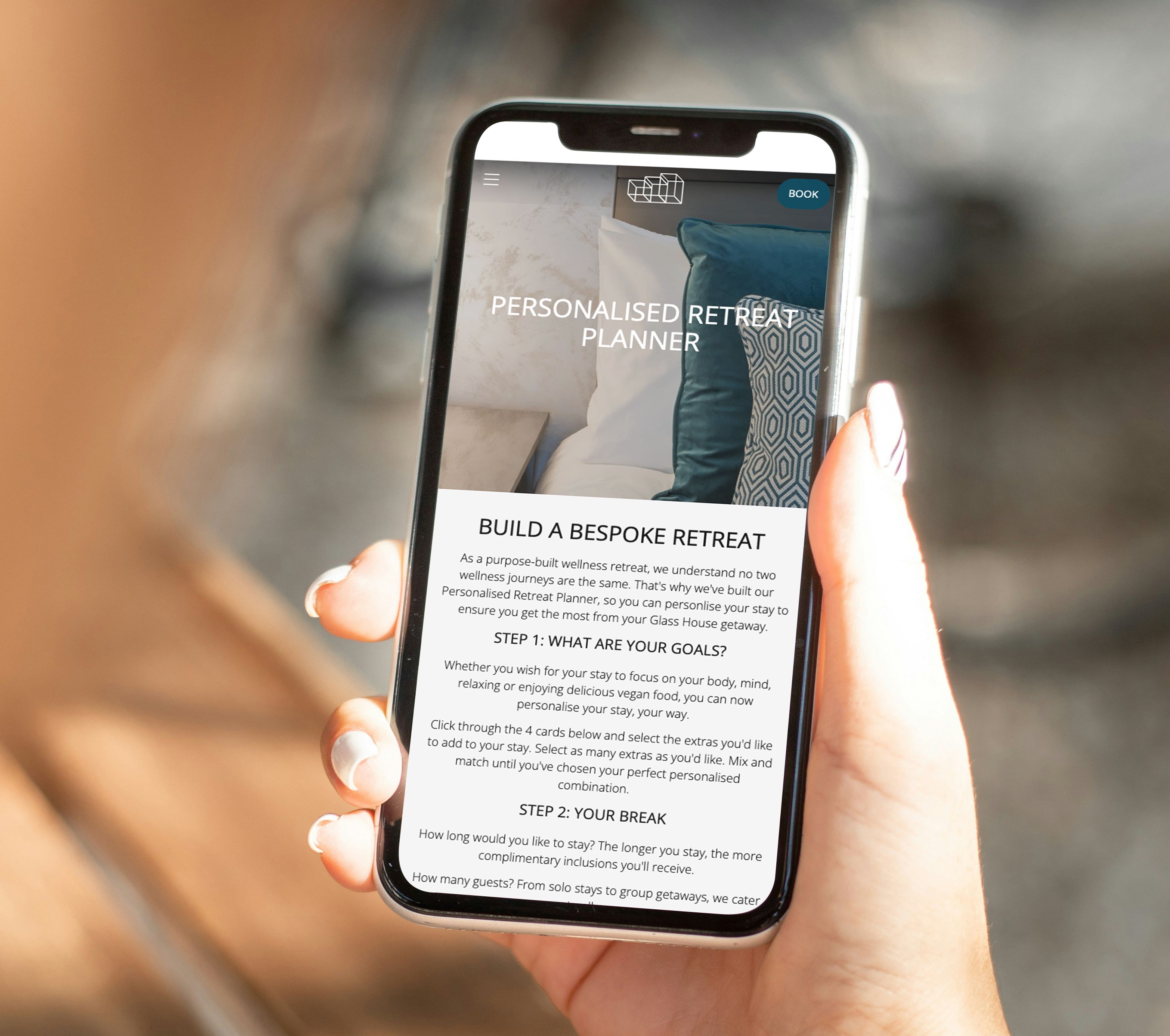 Glass House Retreat Mobile Website