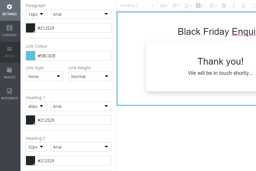 Complete control of form style