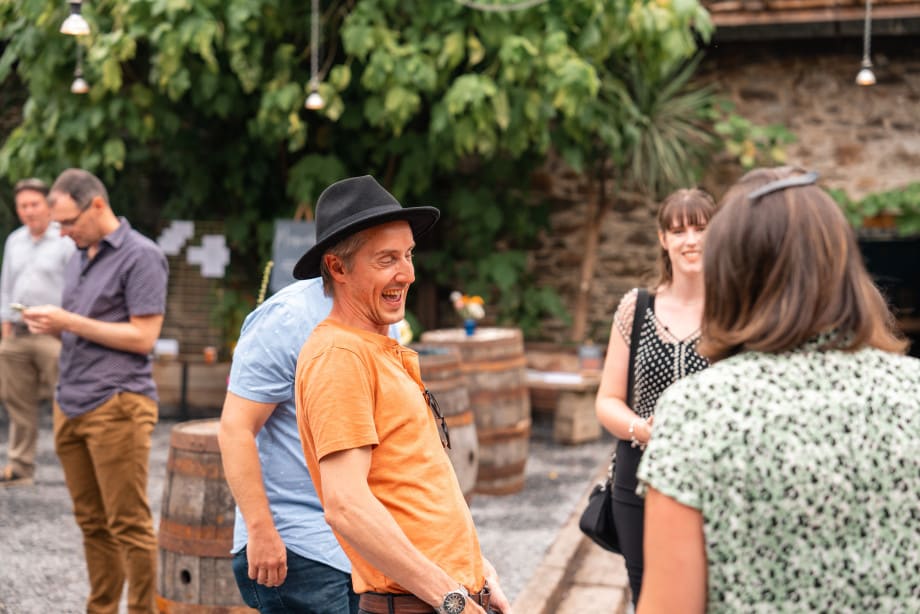 Laughter at Clockwork Lunch