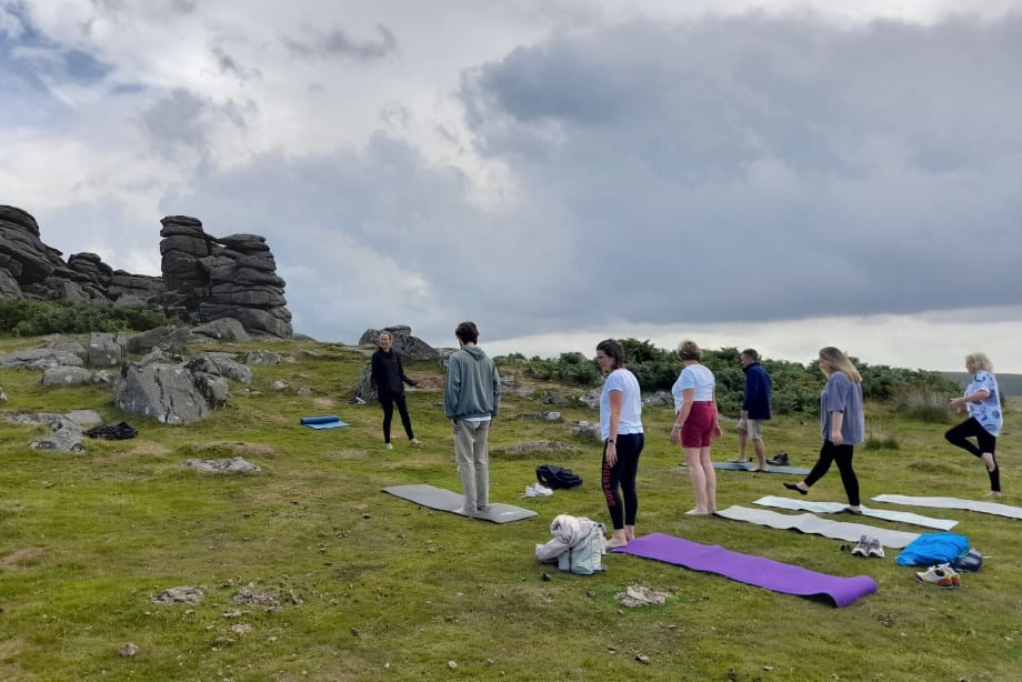 Yoga at Hound Tor
