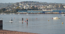 paddle boarding on the teign