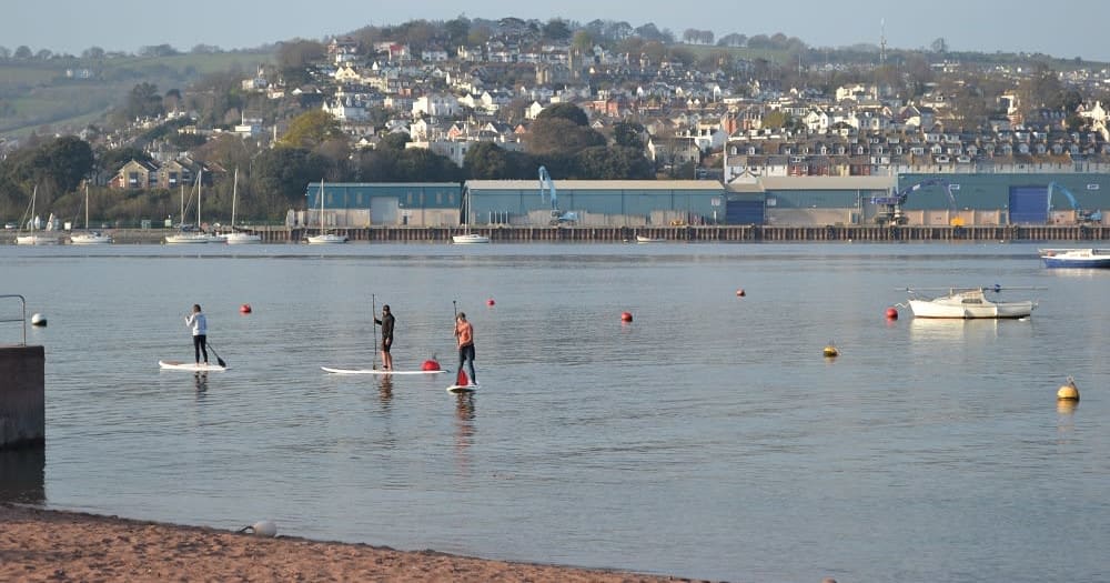 paddle boarding on the teign