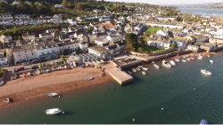 Shaldon quay & beach huts