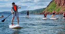 paddle boarding