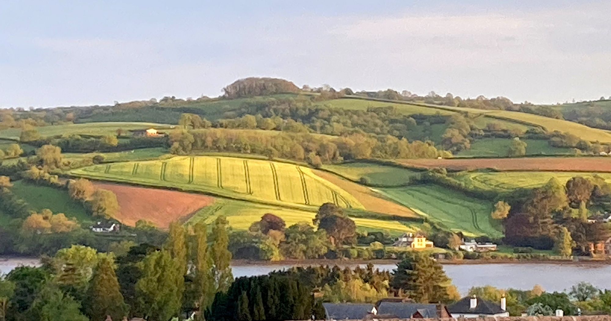 river teign and fields